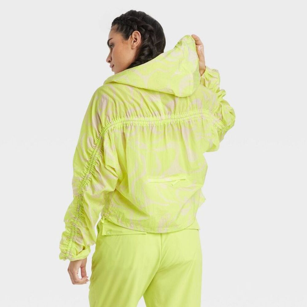 JoyLab -  Women's Zip-Up Winter Hooded Packable Windb Yellow - Picture 2 of 3